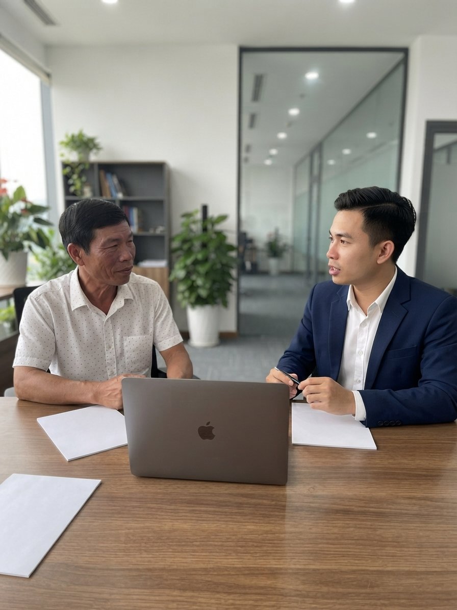 Thanh tư vấn du học nghề Đức trong buổi phỏng vấn tại Hà Nội
